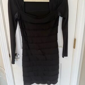 Elegant Black Long Sleeve Dress
